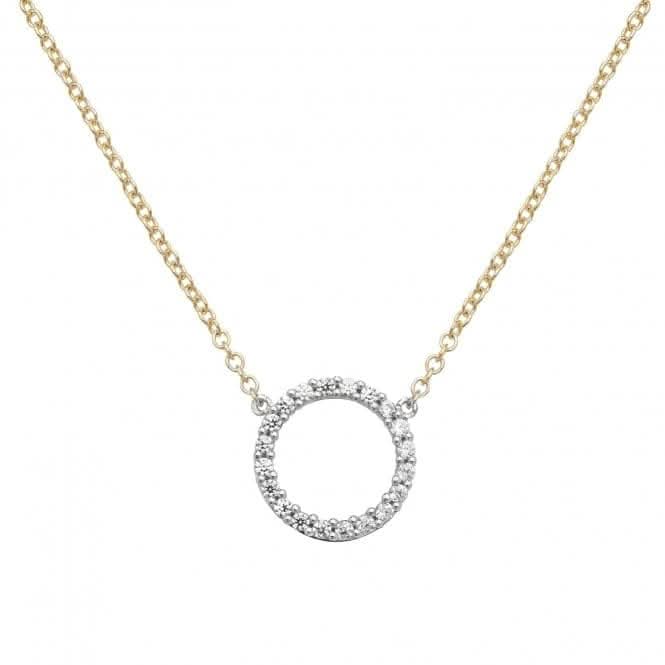 9ct Yellow Gold Ladies Zirconia 16+2 Inch Necklet NK348Acotis Gold JewelleryNK348