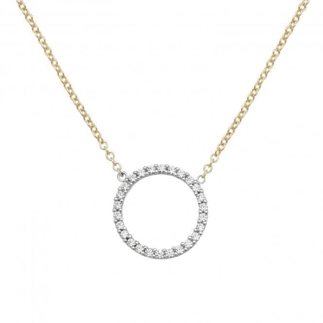 9ct Yellow Gold Ladies Zirconia Necklet NK349