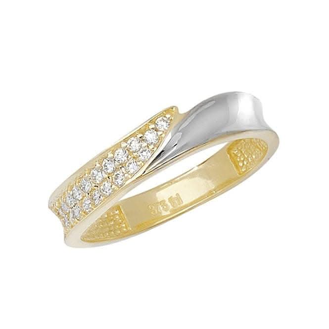 9ct Yellow Gold Ladies Zirconia Ring RN684