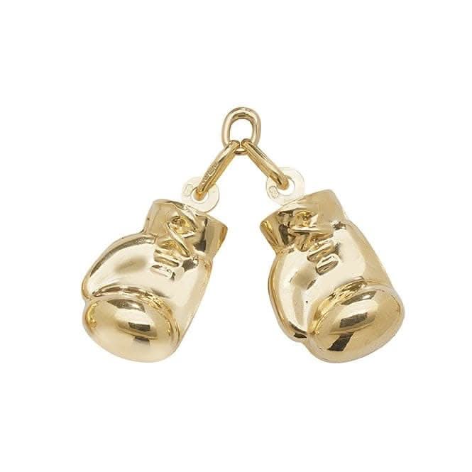9ct Yellow Gold Large Dbl Boxing Glove Pendant PN261