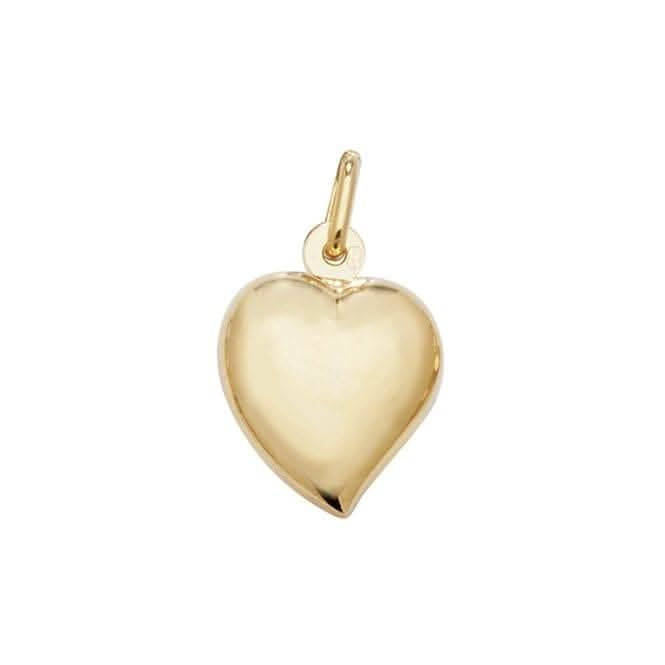 9ct Yellow Gold Large Heart Pendant PN254