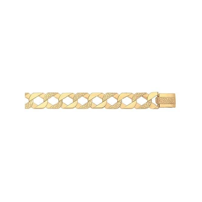 9ct Yellow Gold Mens Cast Bracelet BR523/08Acotis Gold JewelleryBR523/08