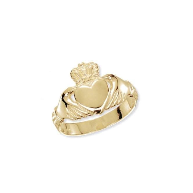 9ct Yellow Gold Mens Claddagh Ring RN223