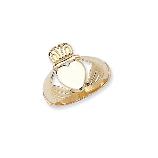 9ct Yellow Gold Mens Claddagh Ring RN255N