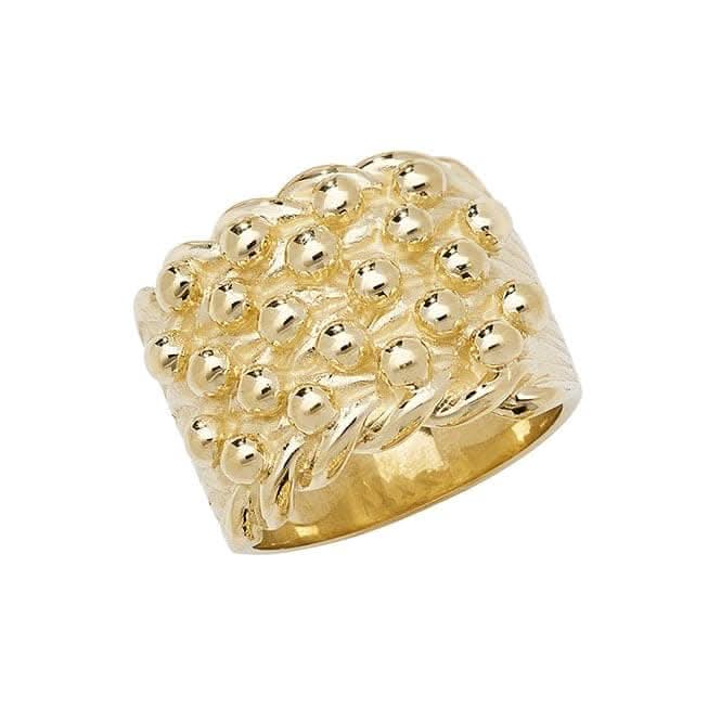 9ct Yellow Gold Mens Keeper 5 Row Ring RN291Acotis Gold JewelleryRN291/Y