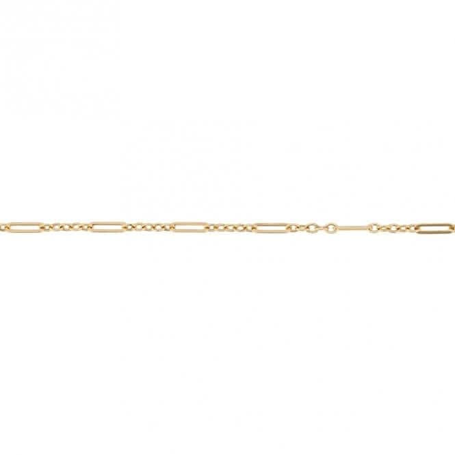 9ct Yellow Gold Mixed Length Link Bracelet GB514