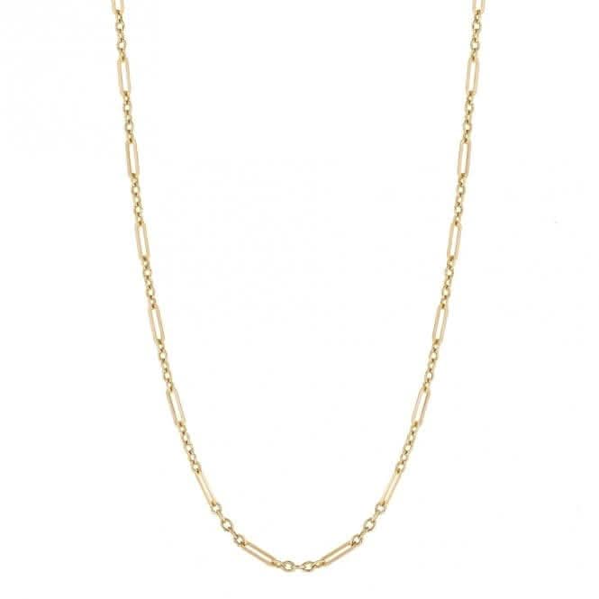 9ct Yellow Gold Mixed Length Link Chain 45cm GN366