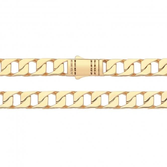 9ct Yellow Gold Open Square Cuban Link Chain CH555Acotis Gold JewelleryCH555/08