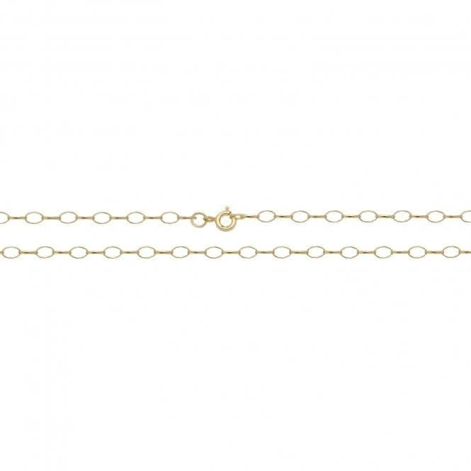 9ct Yellow Gold Lightweight Oval Belcher Chain CH104