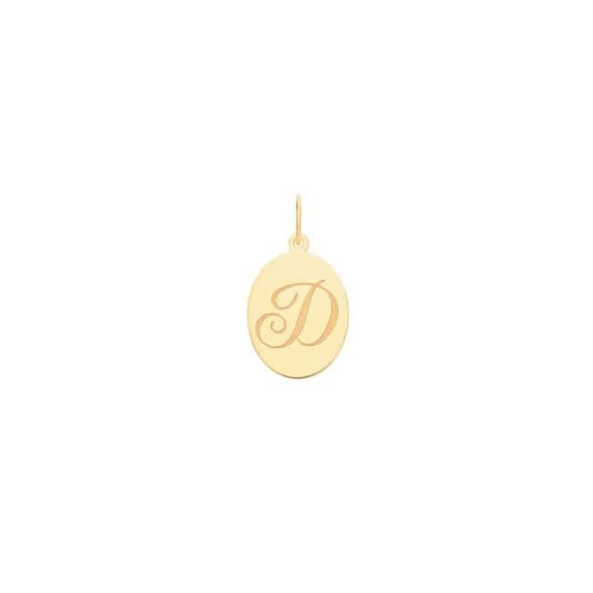 9ct Yellow Gold Oval Initial Pendant PN922/DAcotis Gold JewelleryPN922/D