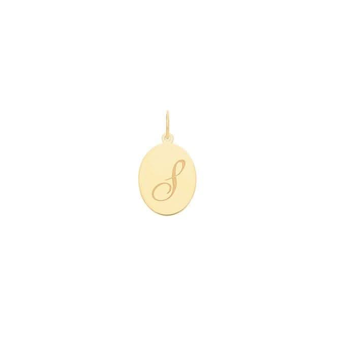 9ct Yellow Gold Oval Initial Pendant PN922/SAcotis Gold JewelleryPN922/S