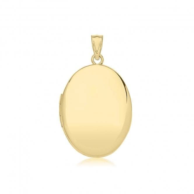 Gold Jewellery 9ct Yellow Gold Plain Oval Locket PN1319 – Acotis