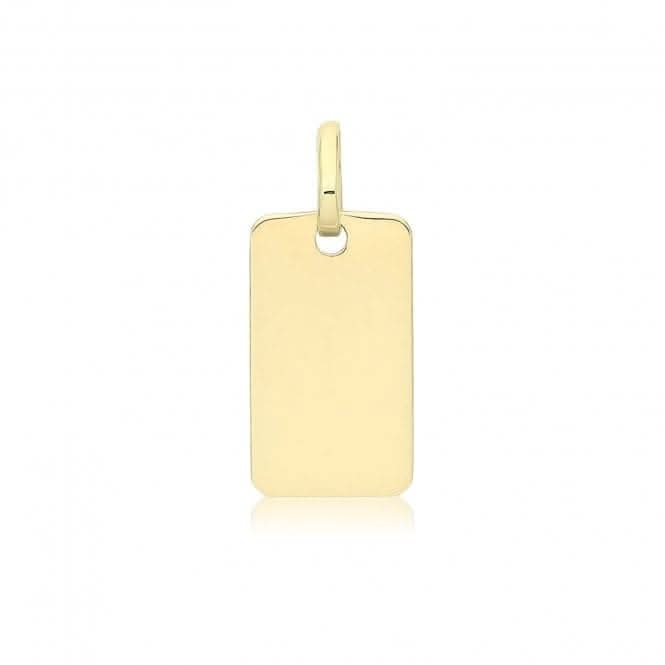 9ct Yellow Gold Plain Rectangle Pendant PN1325