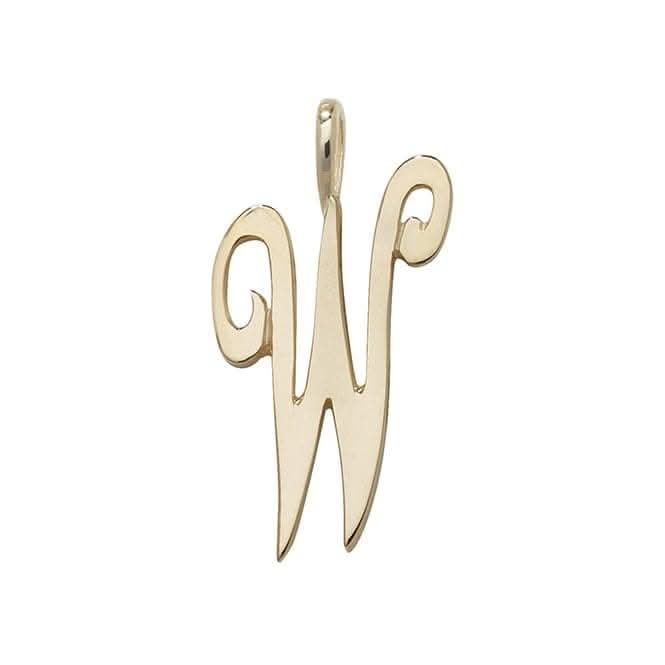 9ct Yellow Gold Polished Script Initial Pendant PN528/W