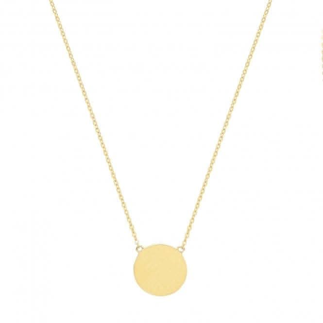 9ct Yellow Gold Round Disc Necklet NK383