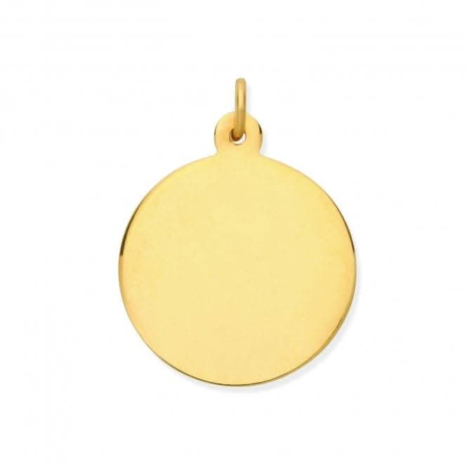 9ct Yellow Gold Round Disc Pendant PN1068Acotis Gold JewelleryPN1068
