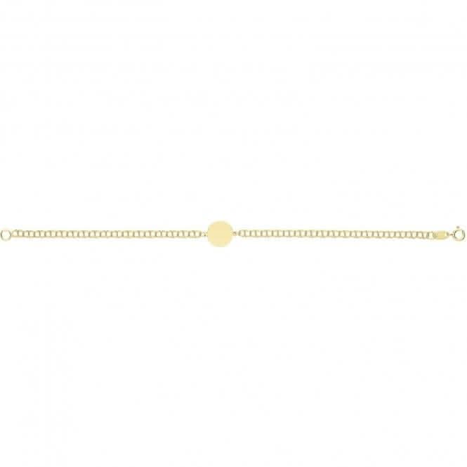 9ct Yellow Gold Round Id Bracelet BR671Acotis Gold JewelleryBR671