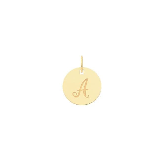 9ct Yellow Gold Round Initial Pendant PN923/AAcotis Gold JewelleryPN923/A