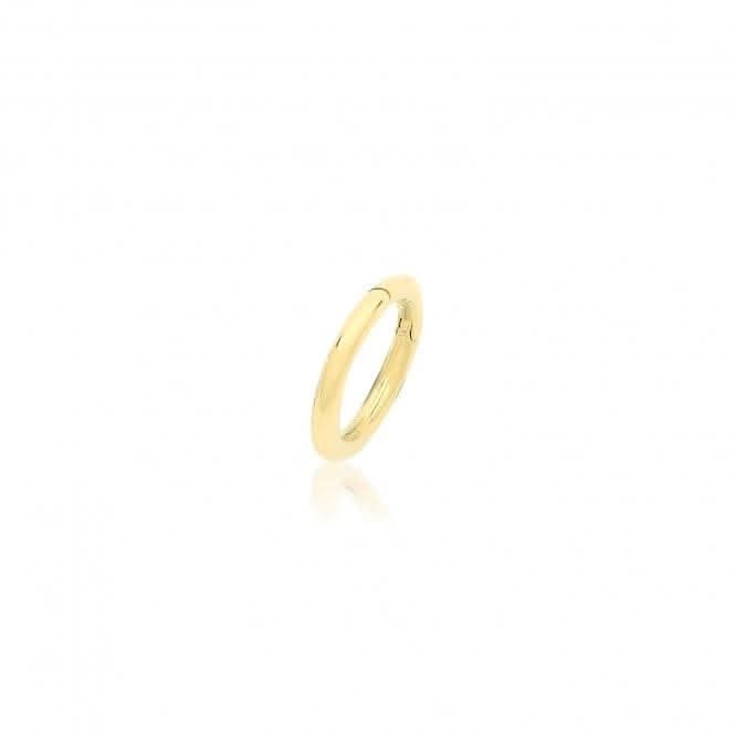 9ct Yellow Gold Seamless Oval Clicker Earring ES2011
