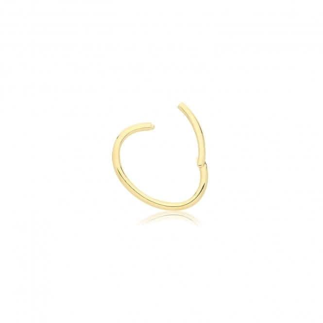 9ct Yellow Gold Seamless Oval Clicker Earrings ES2012