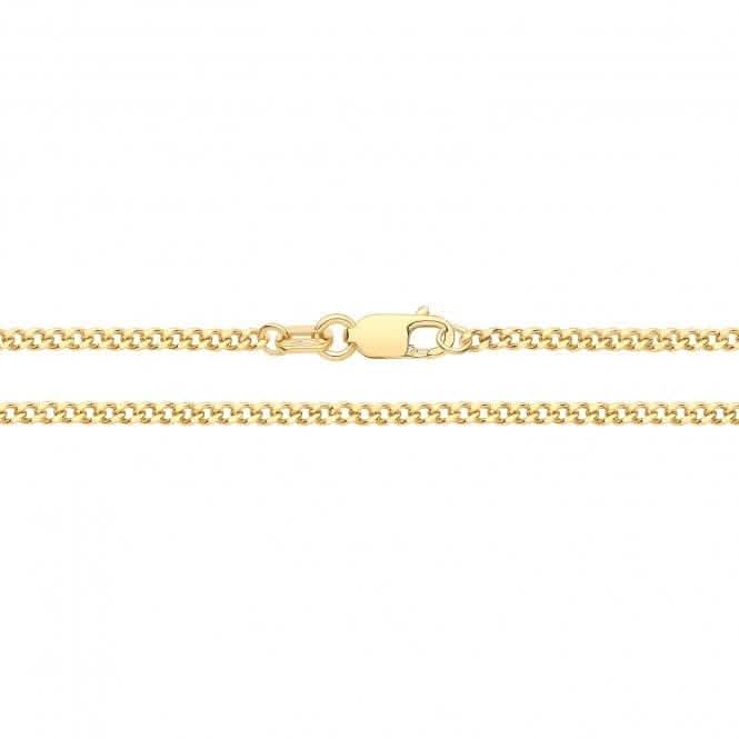 9ct Yellow Gold Semi Solid Close Curb Chain CH278Acotis Gold JewelleryCH278/18