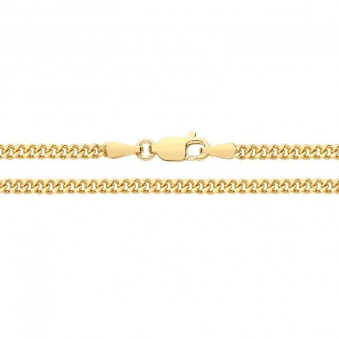 9ct Yellow Gold Semi Solid Close Curb Chain CH280Acotis Gold JewelleryCH280/18