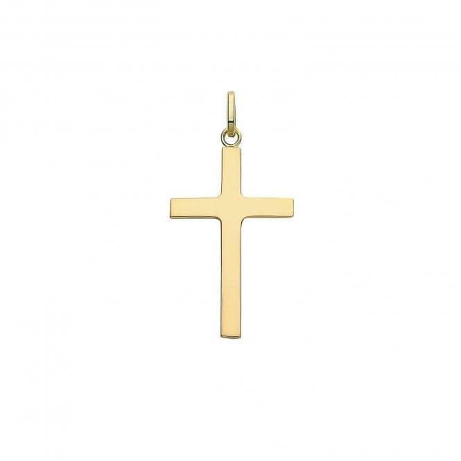 9ct Yellow Gold Semi Solid Cross PN1212Acotis Gold JewelleryPN1212