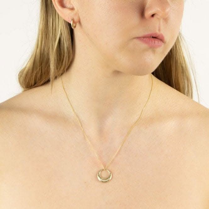 9ct Yellow Gold Snake Skin Texture Pendant GP2292