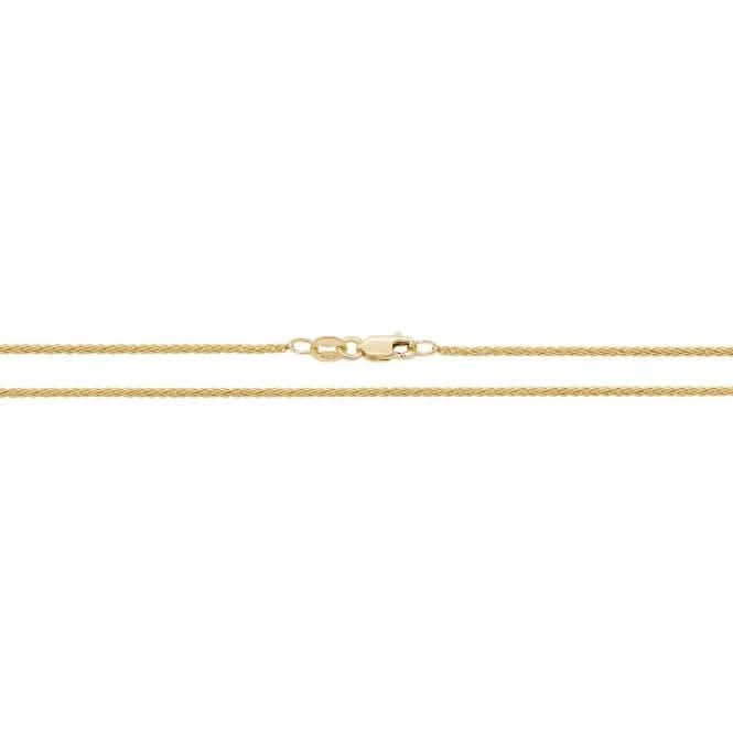 9ct Yellow Gold Spiga Chain Necklace CH429