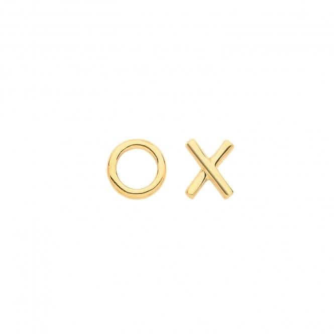 9ct Yellow Gold Xo Studs ES655