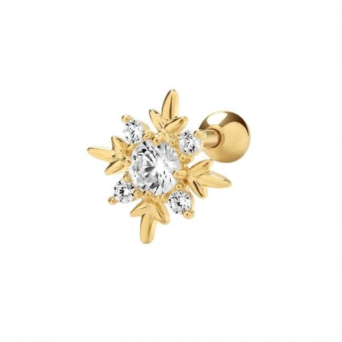 9ct Yellow Gold Zirconia Compass Cartilage 6mm Post Stud ES1932Acotis Gold JewelleryES1932