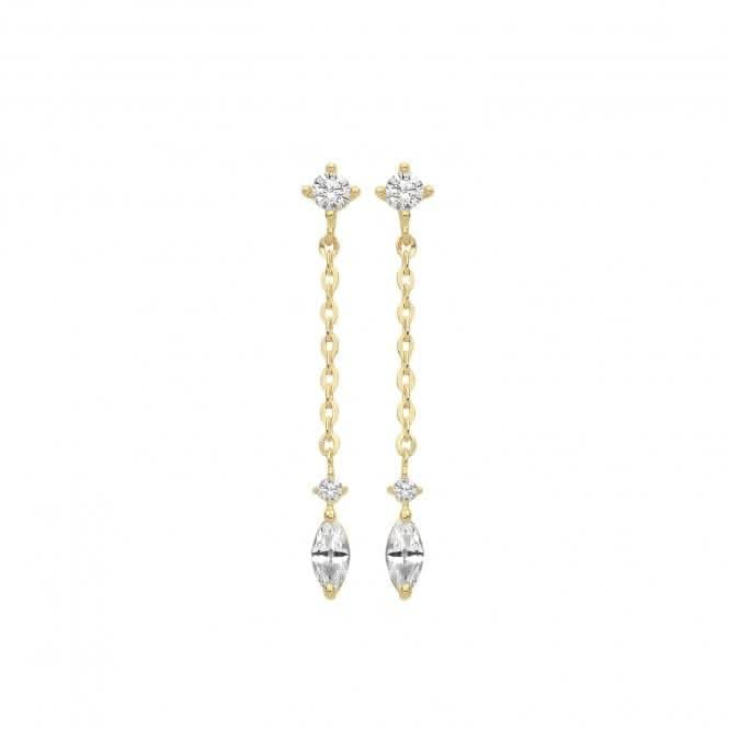 9ct Yellow Gold Zirconia Drop Earrings ER1163Acotis Gold JewelleryER1163