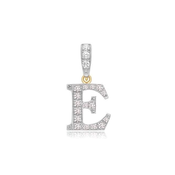 9ct Yellow Gold Zirconia Initial Pendant PN801/EAcotis Gold JewelleryPN801/E