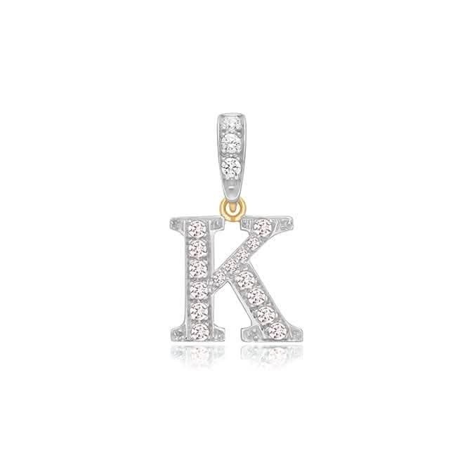 9ct Yellow Gold Zirconia Initial Pendant PN801/K