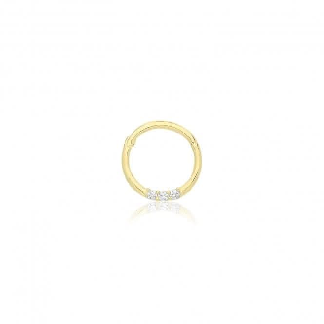 9ct  Yellow  Gold  Zirconia  Septum  Piercing  ES2054