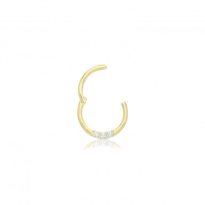 9ct  Yellow  Gold  Zirconia  Septum  Piercing  ES2054