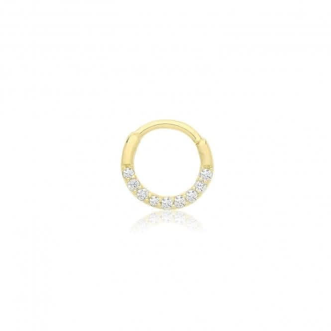 9ct  Yellow  Gold  Zirconia  Septum  Piercing  ES2055
