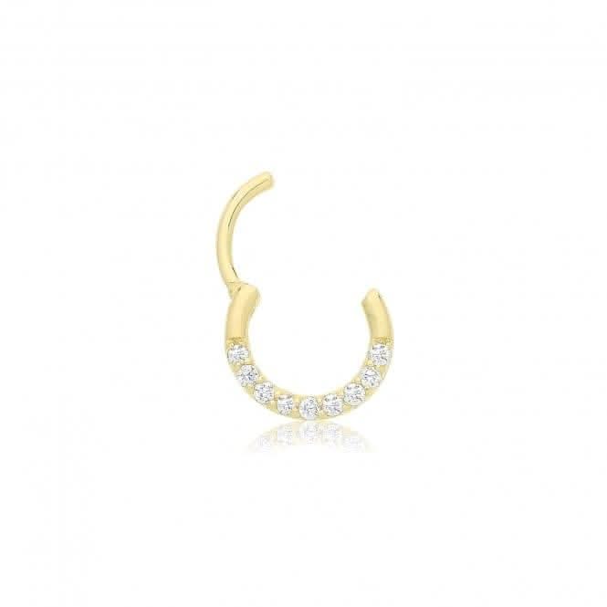 9ct  Yellow  Gold  Zirconia  Septum  Piercing  ES2055