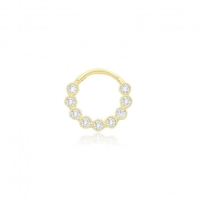 9ct  Yellow  Gold  Zirconia  Septum  Piercing  ES2058