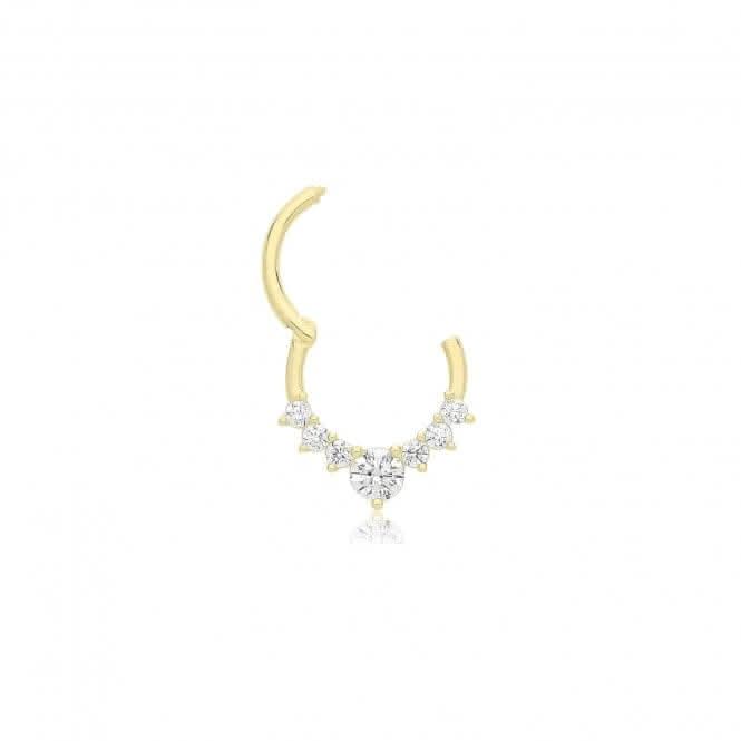 9ct  Yellow  Gold  Zirconia  Septum  Piercing  ES2059