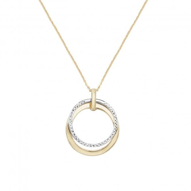 9ct Yellow & White Gold Ladies 18 Inch Dc Necklet NK088Acotis Gold JewelleryNK088