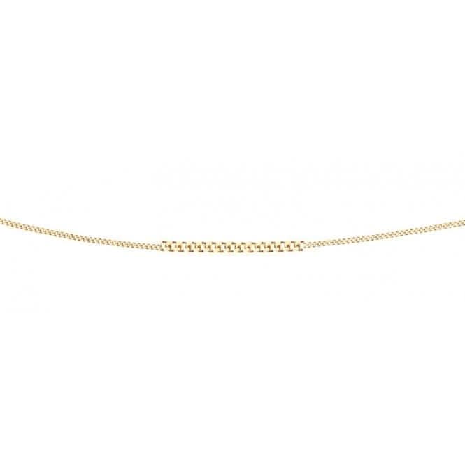 9ct9ct Gold Diamond Cut Curb Chain - 46cm Total Length GN004