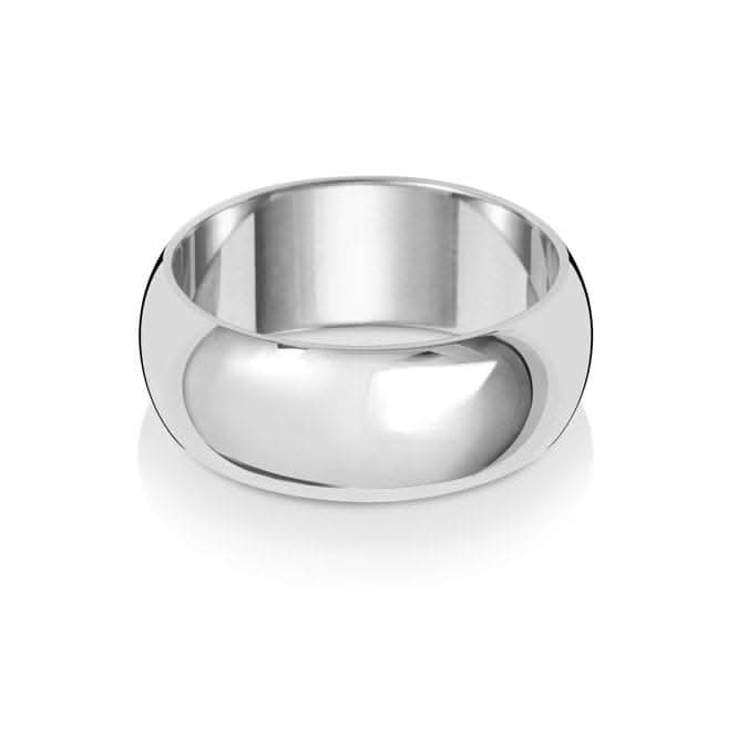9K D Shape 8mm - 0.0.92 Wedding Ring W108WULWedding BandsW108WUL/J