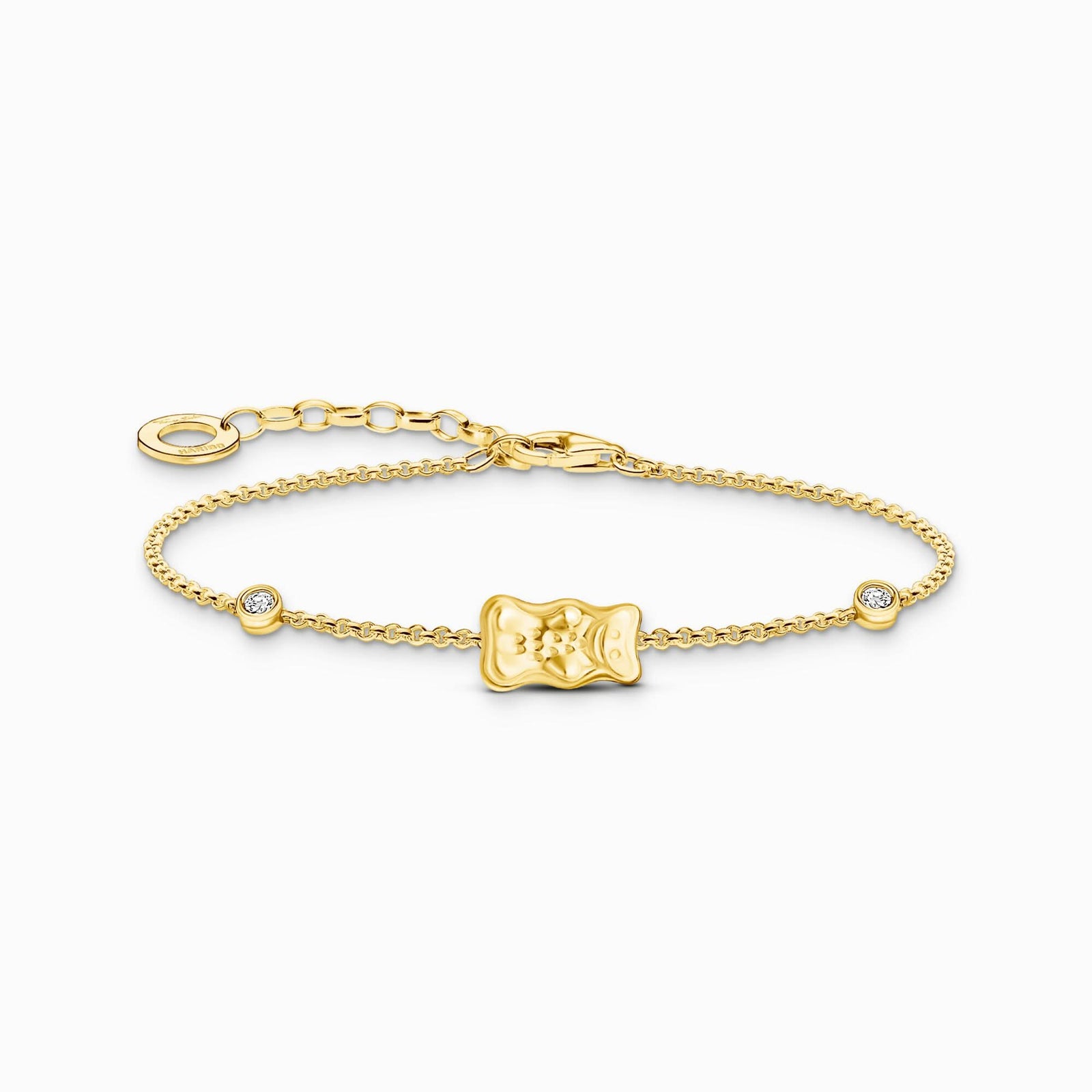 Charming Sterling Silver Gold Plated HARIBO Goldbears Bracelet A2203-414-39