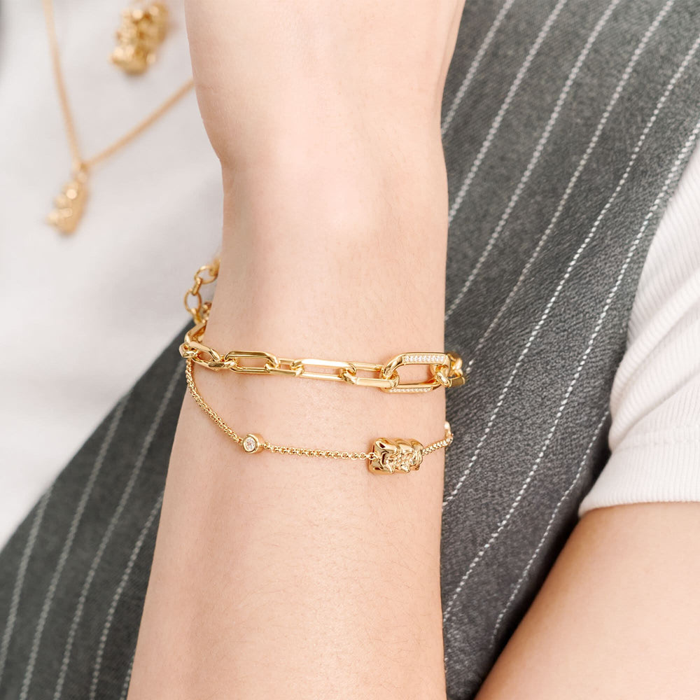 Charming Sterling Silver Gold Plated HARIBO Goldbears Bracelet A2203-414-39