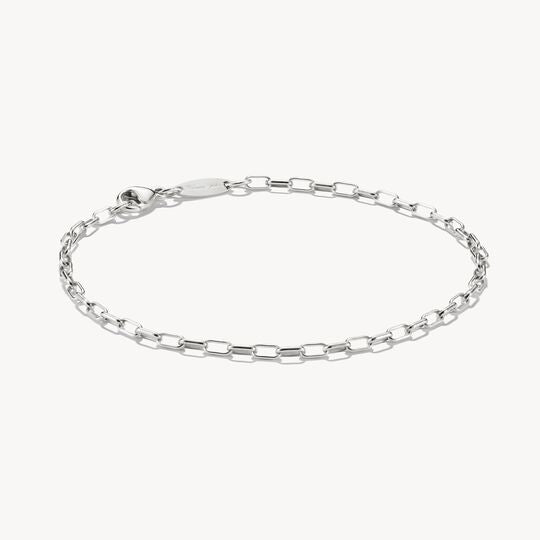 Thomas Sabo Charm Club Charming Connect Sterling Silver Paperclip Bracelet A2206-001-21-L19v
