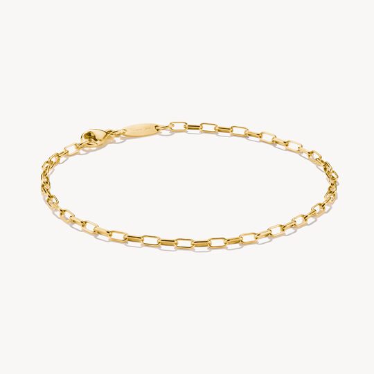 Thomas Sabo Charm Club Charming Connect Gold Plated Paperclip Bracelet A2206-413-39-L19v
