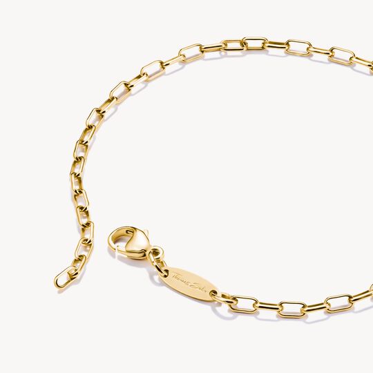 Thomas Sabo Charm Club Charming Connect Gold Plated Paperclip Bracelet A2206-413-39-L19v