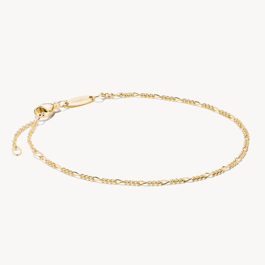 Thomas Sabo Charm Club Charming Connect Gold Plated Figaro Design Bracelet A2207-413-39-L19v