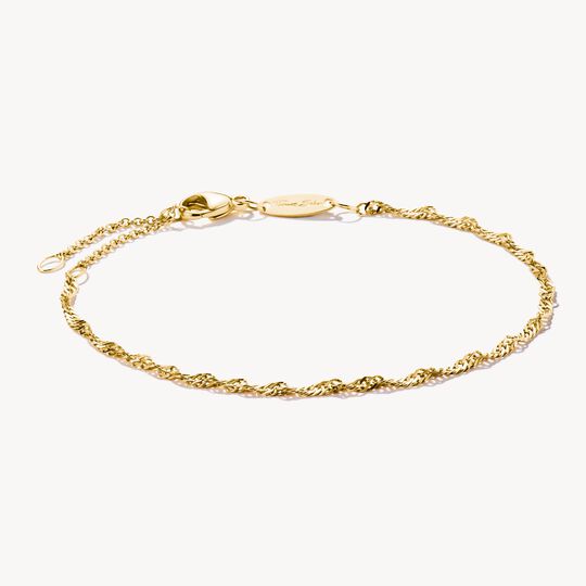 Thomas Sabo Charm Club Charming Connect Gold Plated Singapore Design Bracelet A2208-413-39-L19v